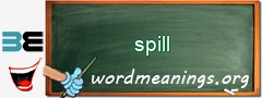 WordMeaning blackboard for spill